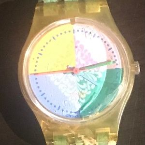Vintage Swatch Four Seasons 1990s Band Has Been Replaced No Batter Pre-Owned